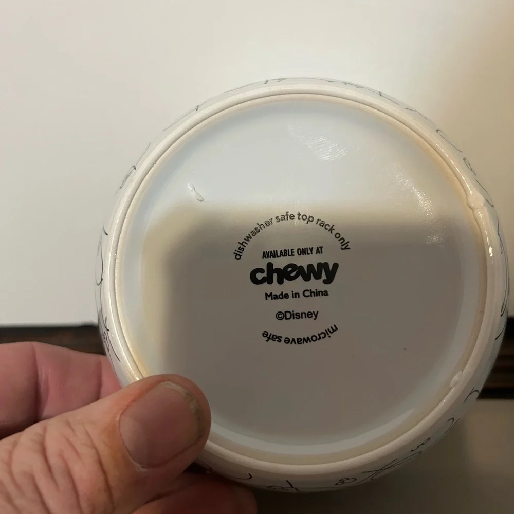 Disney White Bowl with Black Icon